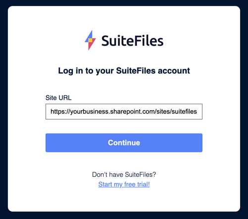 SuiteFiles URL